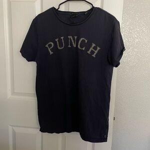 Scotch & Soda T-shirt - Large - Navy Blue - Embroidered Letters - PUNCH